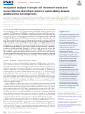 Cover page: Integrated analysis of single-cell chromatin state and transcriptome identified common vulnerability despite glioblastoma heterogeneity