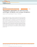 Cover page: Topographic generation of submesoscale centrifugal instability and energy dissipation