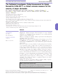 Cover page: The Validated Investigator Global Assessment for Atopic Dermatitis (vIGA‐AD™): a clinical outcome measure for the severity of atopic dermatitis