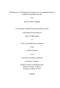 Cover page: Modeling the co-development of strategic and conceptual knowledge in mathematical problem solving