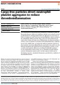 Cover page: Cargo-free particles divert neutrophil-platelet aggregates to reduce thromboinflammation