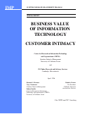 Cover page: Business Value of Information Technology (Customer Intimacy)