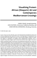 Cover page: Visualizing Protest: African (Diasporic) Art and Contemporary Mediterranean Crossings