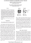 Cover page: Loss Functions Modulate the Optimal Bias-Variance Trade-off