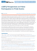 Cover page of LGBTQ Perspectives on Police Participation in Pride Events