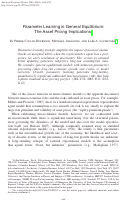 Cover page: Parameter Learning in General Equilibrium: The Asset Pricing Implications