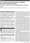 Cover page: Successful Versus Failed Adaptation to High-Fat Diet–Induced Insulin Resistance The Role of IAPP-Induced β-Cell Endoplasmic Reticulum Stress