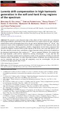 Cover page: Lorentz drift compensation in high harmonic generation in the soft and hard X-ray regions of the spectrum.