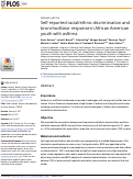 Cover page: Self-reported racial/ethnic discrimination and bronchodilator response in African American youth with asthma