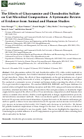 Cover page: The Effects of Glucosamine and Chondroitin Sulfate on Gut Microbial Composition: A Systematic Review of Evidence from Animal and Human Studies