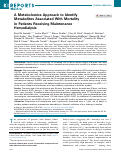 Cover page: A Metabolomics Approach to Identify Metabolites Associated With Mortality in Patients Receiving Maintenance Hemodialysis.