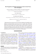 Cover page: The Propagation of Tsunami-Generated Acoustic-Gravity Waves in the Atmosphere