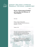 Cover page: Review of International Methods of Test to Rate the Efficiency of Water Heaters