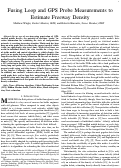 Cover page: Fusing Loop and GPS Probe Measurements to Estimate Freeway Density