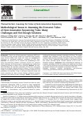 Cover page: Methodological Issues in Assessing the Economic Value of Next-Generation Sequencing Tests: Many Challenges and Not Enough Solutions