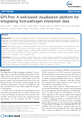 Cover page: GPS-Prot: a web-based visualization platform for integrating host-pathogen interaction data