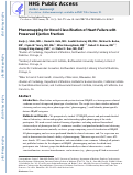 Cover page: Phenomapping for Novel Classification of Heart Failure With Preserved Ejection Fraction