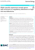 Cover page: Allele-specific expression reveals genes with recurrent cis-regulatory alterations in high-risk neuroblastoma