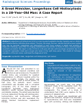 Cover page: A Great Mimicker, Langerhans Cell Histiocytosis in a 28-Year-Old Man: A Case Report