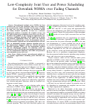 Cover page: Low-complexity joint user and power scheduling in downlink NOMA over fading channels