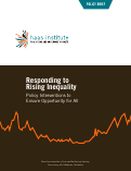 Cover page: Responding to Rising Inequality: Policy Brief