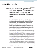 Cover page: Region of interest-specific loss functions improve T2 quantification with ultrafast T2 mapping MRI sequences in knee, hip and lumbar spine