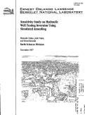 Cover page: Sensitivity study on hydraulic well testing inversion using simulated annealing