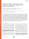 Cover page: Osteopontin ablation ameliorates muscular dystrophy by shifting macrophages to a pro-regenerative phenotype