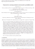 Cover page: Framework for converting mechanistic network models to probabilistic models