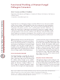 Cover page: Functional profiling of human fungal pathogen genomes.