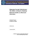 Cover page: Exposing Corrupt Politicians: The Effects of Brazil's Publicly Released Audits on Electoral Outcomes