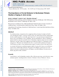 Cover page: The importance of social behavior in nonhuman primate studies of aging: A mini-review