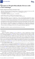 Cover page: Operation of Droplet-Microfluidic Devices with a Lab Centrifuge