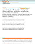 Cover page: An endoscope with integrated transparent bioelectronics and theranostic nanoparticles for colon cancer treatment.