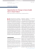 Cover page: Opportunities for Change in Home Health Care in Heart&nbsp;Failure.