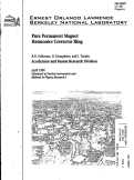 Cover page: Pure Permanent Magnet Harmonics Corrector Ring