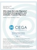 Cover page: Who Does Not Like Migrants? Individual Demographics and Attitudes Towards Migration