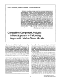 Cover page: Competitive-Component Analysis: A New Approach to Calibrating Asymmetric Market-Share Models