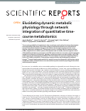 Cover page: Elucidating dynamic metabolic physiology through network integration of quantitative time-course metabolomics