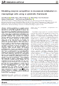 Cover page of Modeling enzyme competition in eicosanoid metabolism in macrophage cells using a cybernetic framework.