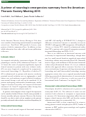 Cover page: A primer of neurologic emergencies: summary from the American Thoracic Society Meeting 2016