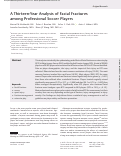 Cover page: A Thirteen-Year Analysis of Facial Fractures among Professional Soccer Players