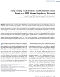 Cover page: Early colony establishment in Neurospora crassa requires a MAP kinase regulatory network.