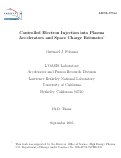 Cover page: Controlled Electron Injection into Plasma Accelerators and Space Charge Estimates