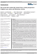 Cover page: The aorto‐left ventricular tunnel from a fetal perspective: Original case series and literature review