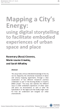 Cover page: Mapping a City’s Energy: using digital storytelling to facilitate embodied experiences of urban