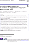 Cover page: Societal stigma and mistreatment in healthcare among gender minority people: a cross-sectional study