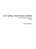 Cover page: Ad Caelum Epistula pro Iustitia