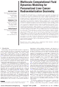 Cover page: Multiscale Computational Fluid Dynamics Modeling for Personalized Liver Cancer Radioembolization Dosimetry.