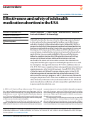 Cover page: Effectiveness and safety of telehealth medication abortion in the USA.